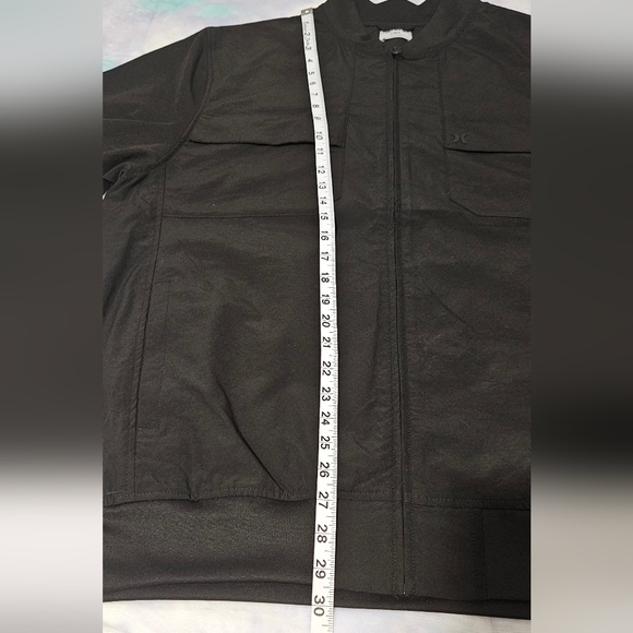 Hurley men's black windbreaker jacket with full zip closure Size L - Picture 15 of 16
